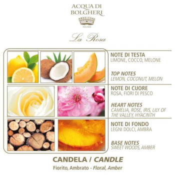 Preview: Acqua di Bolgheri - La Rosa Duftkerze 200 g