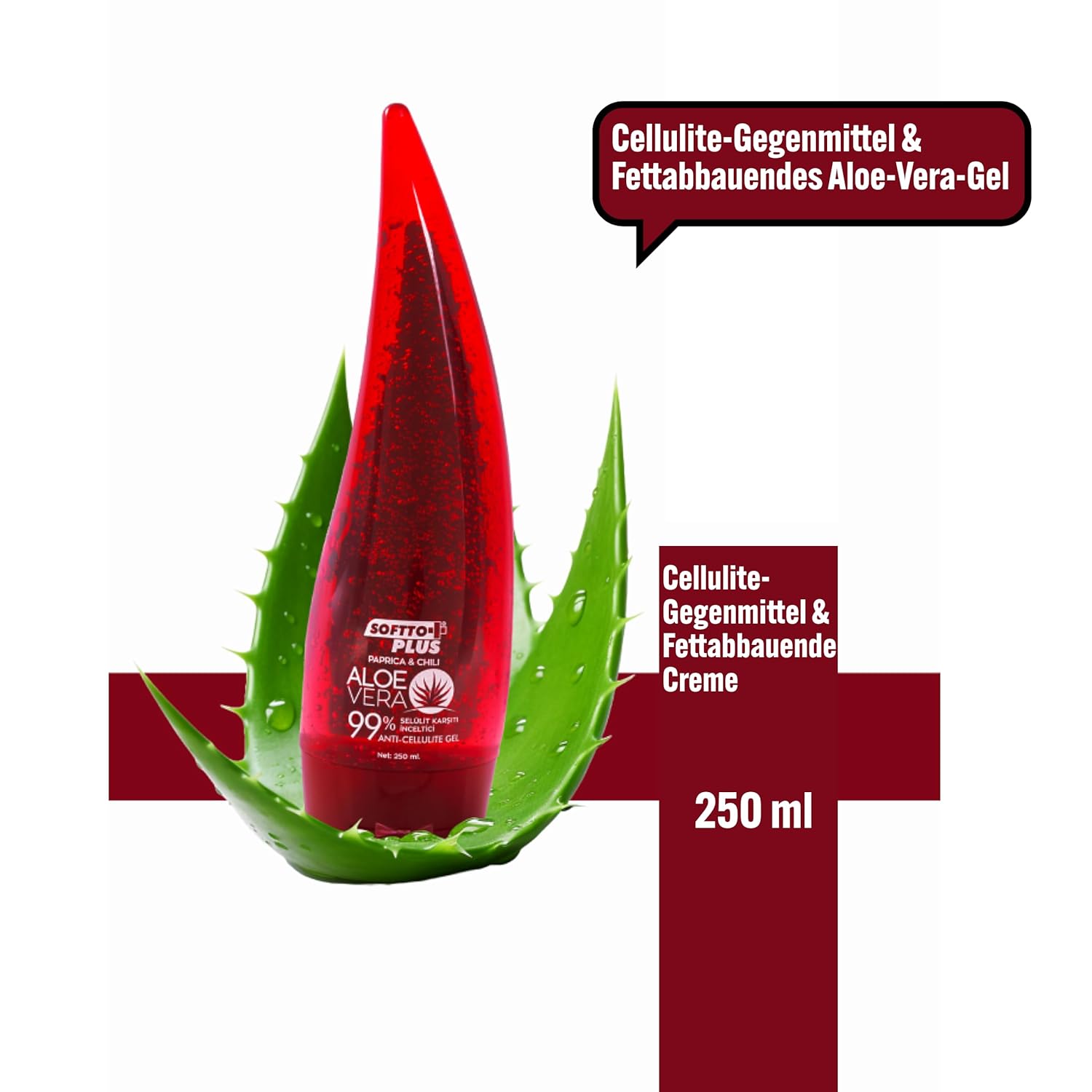 Softto Plus Aloe Vera Anti-Cellulite Gel Paprica & Chili - 250 ml
