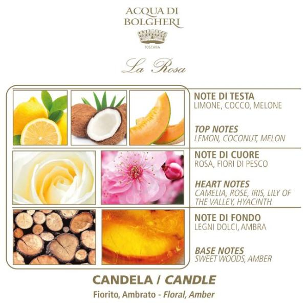 Acqua di Bolgheri - La Rosa Duftkerze 200 g
