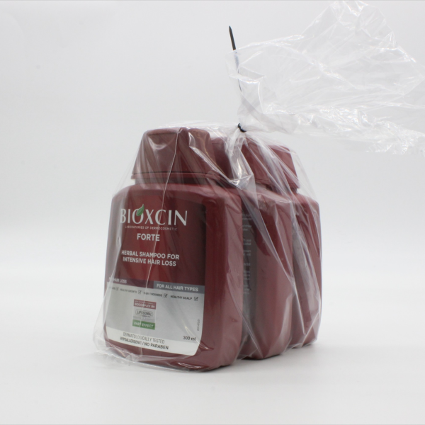 BIOXCIN FORTE Shampoo 3 x 300 ml Spar Pack gegen intensiven Haarausfall - ohne Karton