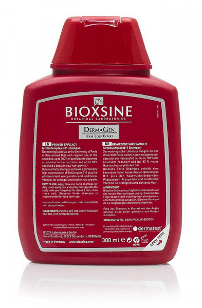 2 x Bioxsine Forte Shampoo 300 ml + 100 ml Set with free travel size
