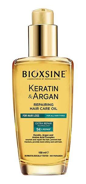 Bioxsine Keratin & Argan Repairing Hair Care Oil 150 ml