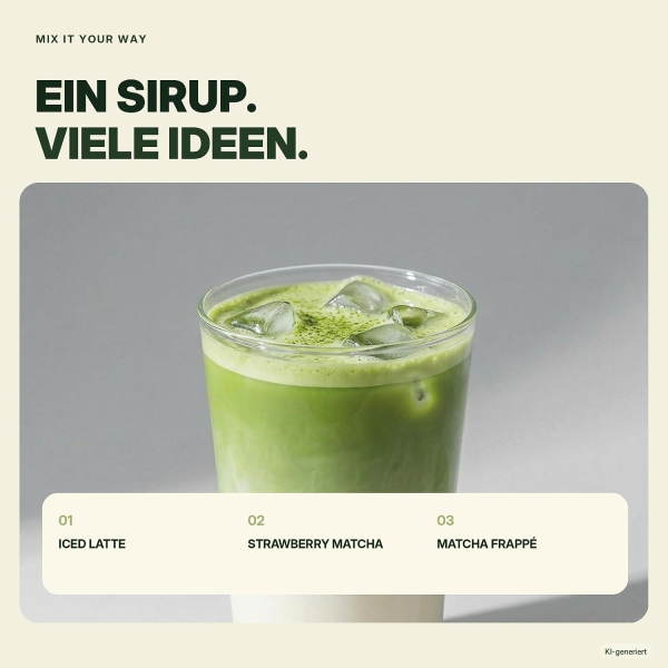 Bombay Delight Premium Matcha Sirup Konzentrat 270 ml