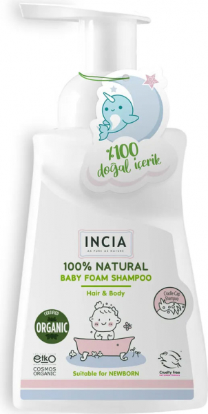 Incia Baby Foam Shampoo Hair & Body 100% natural - 200 ml
