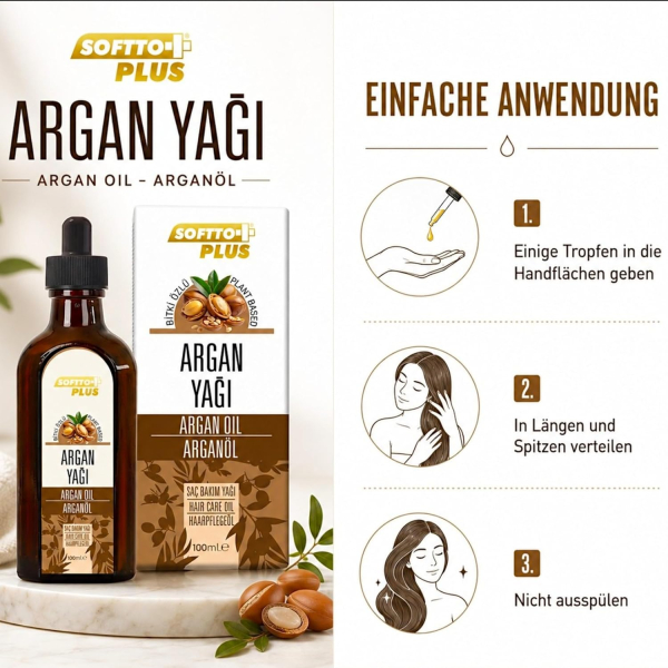 Softto Plus Argan Hair Care Oil, 100 ml