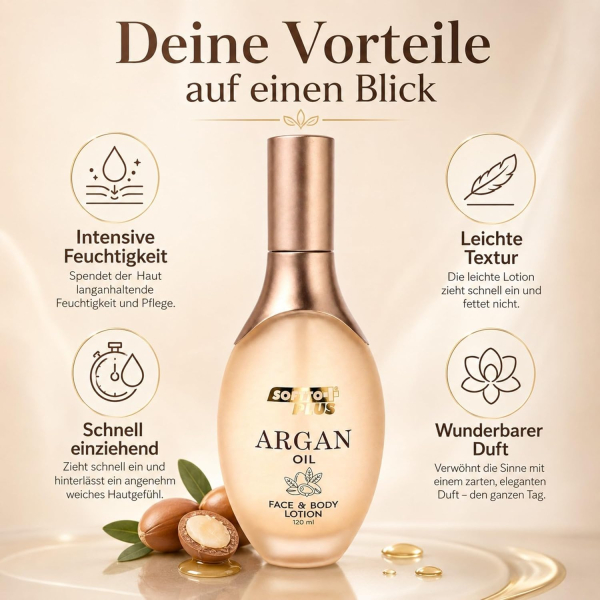 Softto Plus Argan Oil Face & Body Lotion 120 ml