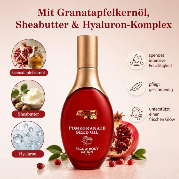 Softto Plus Pomegranate Seed Oil Face & Body Lotion 120 ml
