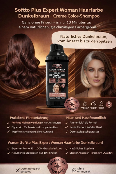Softto Plus Expert Formular Hair Color Dark Brown -women- 400 ml